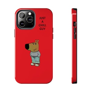 Tough Phone Cases, Trendy Cartoon Character, Just a Chill Guy, Protective Phone Cover, Cool Phone Case, Cartoon Phone Case, Unique Phone