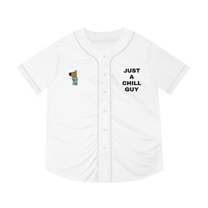 Men's Baseball Jersey - Trendy Style Cartoon Character Party Shirt, Drinking Shirt, Stand Out - I'm Just a Chill Guy - Fun Casual Tee, Cool