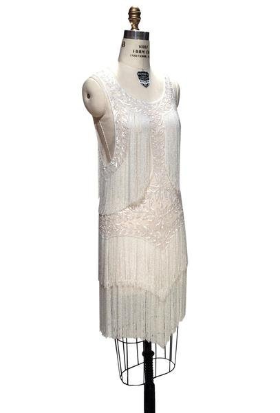 ANTIQUE WHITE - 1920's Art Deco Beaded Wedding Dress, Vintage Flapper, the  Great Gatsby, Downton Abbey, Vintage Bride, Boudoir, Deco Bride - Etsy