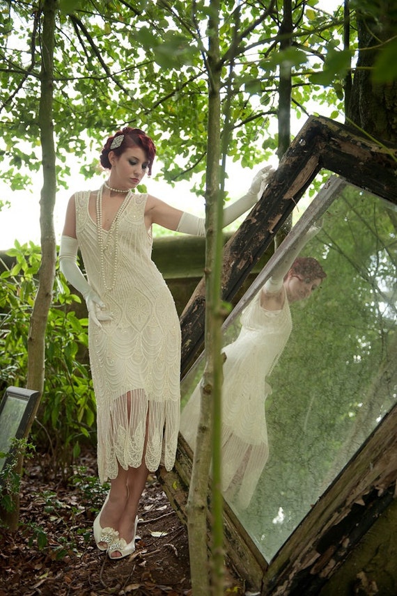 1920's Beaded Vintage Flapper, Deco Dress, the Great Gatsby 1920's Beaded Vintage Flapper, Deco Dress, the Great Gatsby