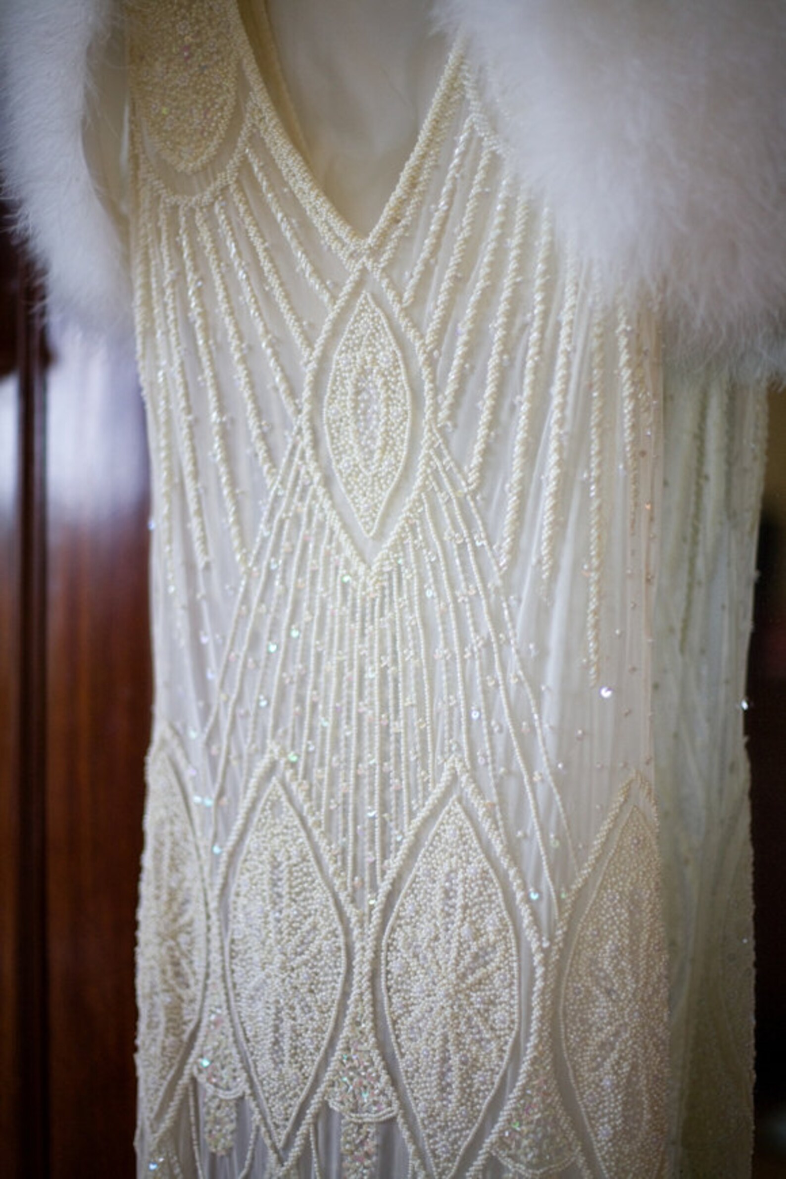 EXQUISITE 1920's Hand Beaded Vintage Flapper, ART DECO Wedding Dress EXQUISITE 1920's Hand Beaded Vintage Flapper, ART DECO Wedding Dress