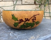 Gourd "Holly" Bowl