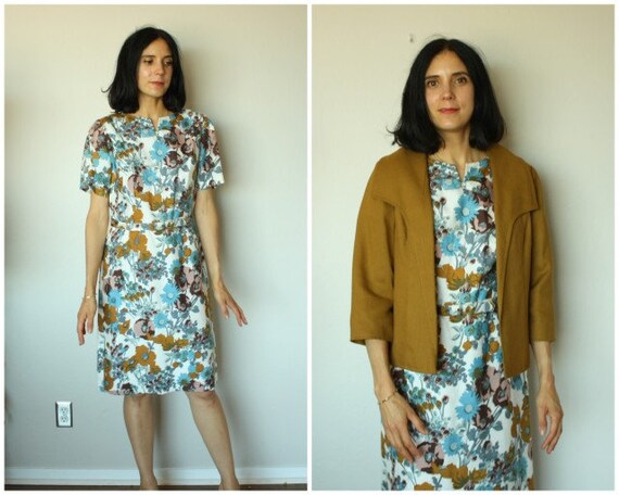 Vintage 1950s Dress • 50s Dress Set • 1950s Day Dr