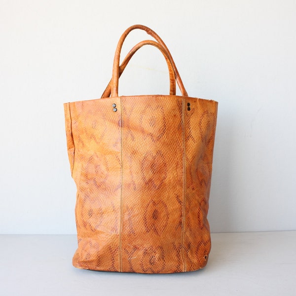RESERVED / leather tote bag / oversized tote / market bag / carryall bag / snakeskin leather