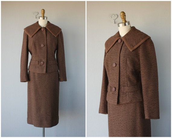 1950s Wool Skirt Suit | 50s Suit | 1950s Ladies Su