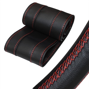 Xkeribom Steering Wheel Cover for Sewing Universal 37-38 cm Steering Wheel Sport Design
