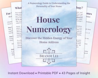 House Numerology Guide, Printable Address Energy PDF, Spiritual Home Reading, Feng Shui Number Meaning, Instant Download Workbook