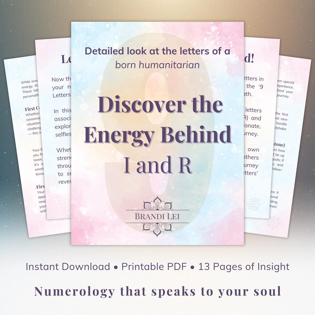 Numerology Guide for Letters I and R, Compassion & Growth (digital ...
