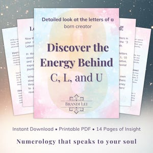Guía de Numerología: Letras C, L, U - Creatividad y Comunicación (PDF digital imprimible)