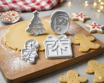 Christmas Cookie Cutters Set • Holiday Baking Shapes Tools