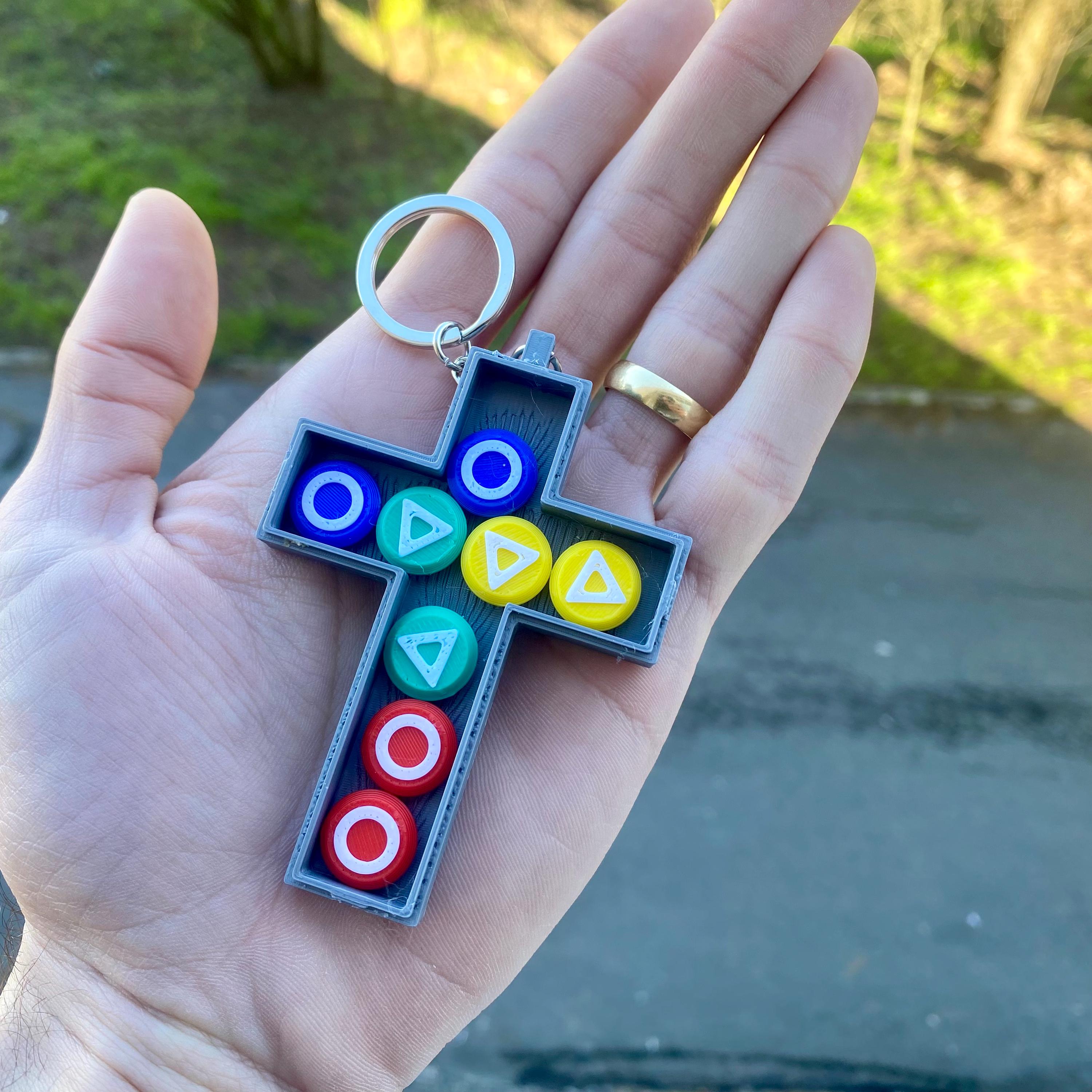 Thanos Squid Game Necklace With Hidden Compartment - 3D Printed Vintage Cross Pendant For Men & Women