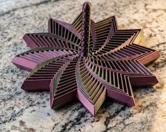 Expanded Sensory Fidget Star with Handle - Very Satisfying Sight and Sound with Hypnotizing Visual Fidget Toy