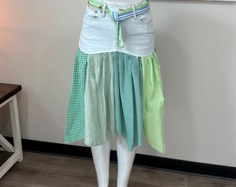 Upcycled Denim Men’s Shirt Skirt | One-of-a-Kind