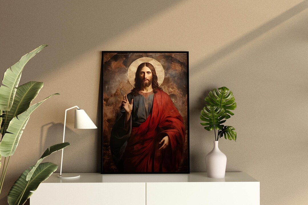 Christian Wall Art, Jesus Wall Art, Farmhouse Wall Decor, Jesus