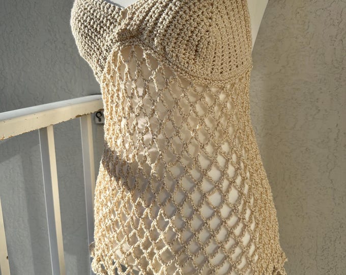Crochet cotton dress/coverup
