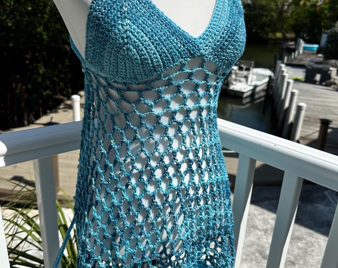 Crochet cotton dress/coverup