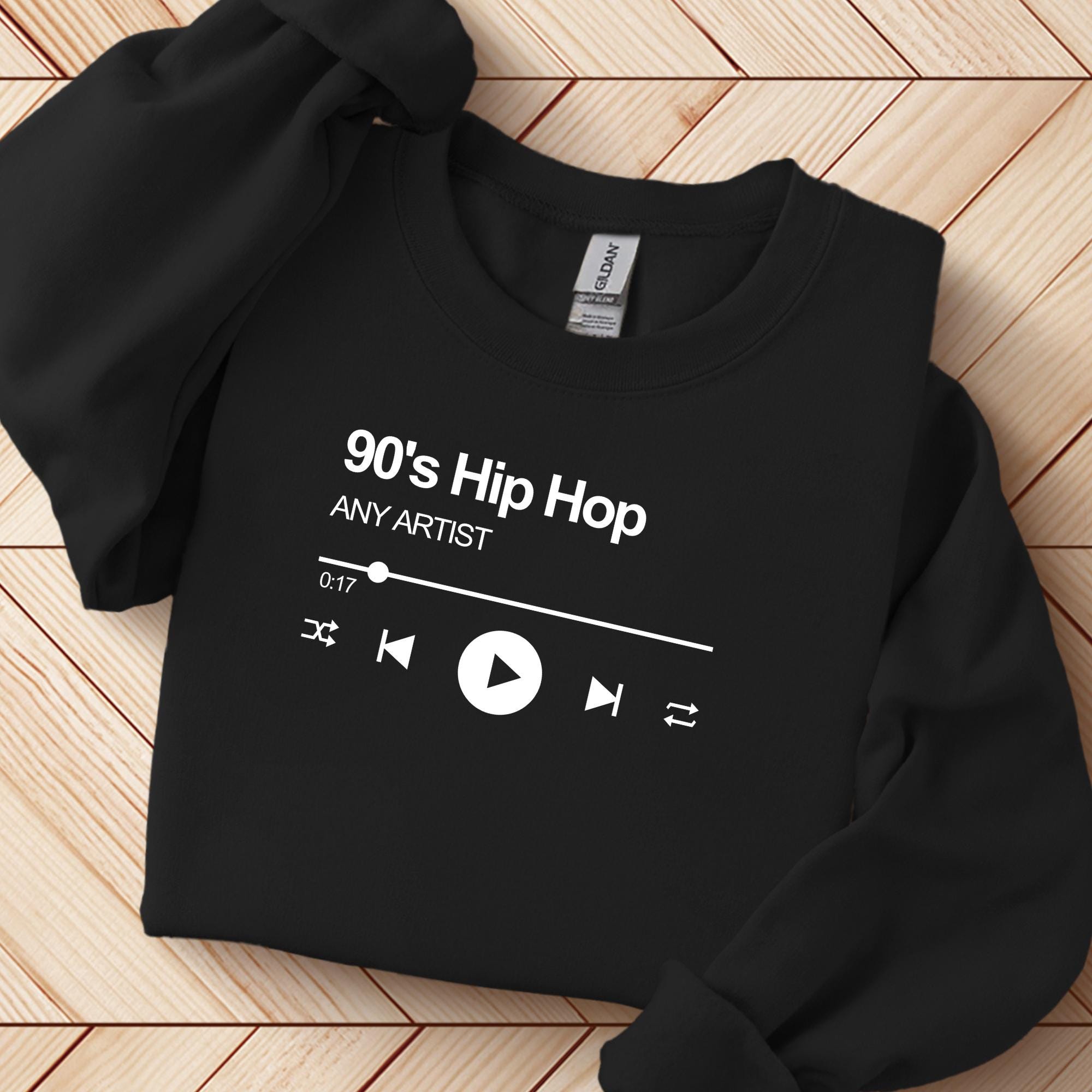 90er hip hop Crewneck Sweatshirt 90er Musik 1990 90er hip hop Rap Retro Geschenk Freundin Mann Frau Geschenk oldschool Musik Shirt