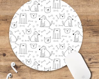 dog lover mouse pad cute mousepad pets dogs animals desk accessory college student dorm home office work coworker gift teacher wife