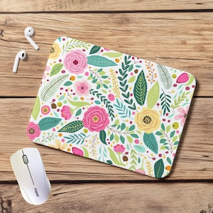 Mauspad Blumen Blumen Muster modern modern Geschenk Kollegen Geschenk Kollegen Geschenk Blumengeschenk mutig modern modern