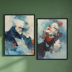 Expressionism Art Print: Modern Abstract Portrait (Digital Download)