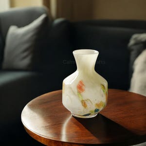 Vaso in vetro soffiato: design floreale, arredamento boho per la casa