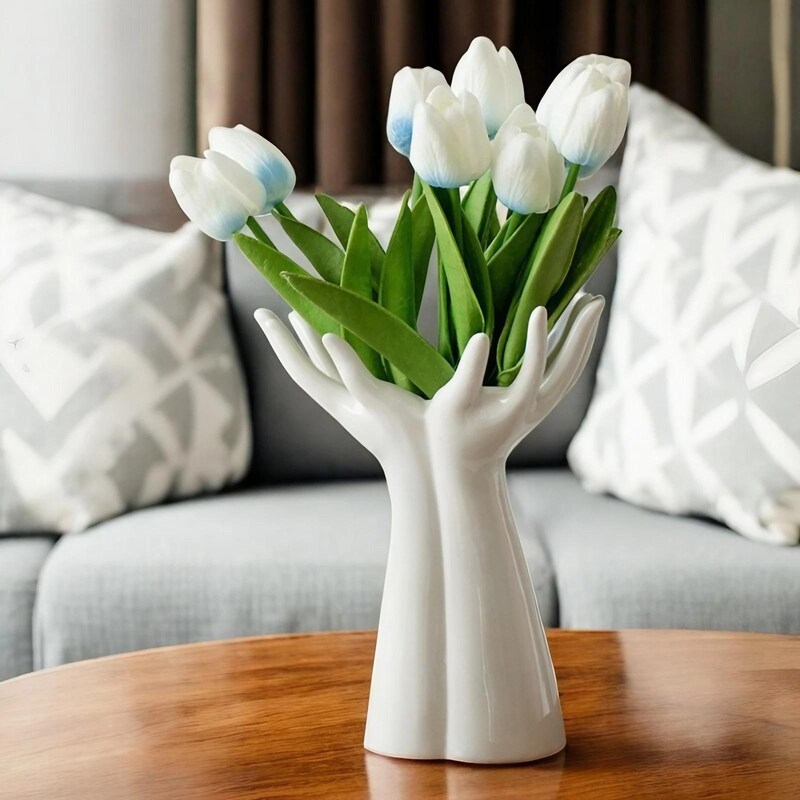 Hand Shaped Flower Vase