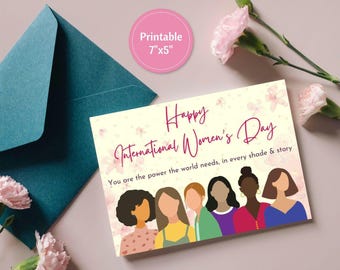 Karte zum Internationalen Frauentag | Diverse Women Empowerment Art (Digitaler Download)