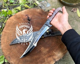 Benutzerdefinierte handgemachtes Bowiemesser, Edelstahl Rasiermesser scharfe polierte Klinge, Campingmesser, personalisiertes Messer für Geschenk, Groomsmen Geschenk