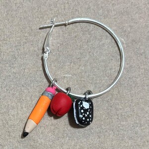Back to School Hoop Earrings