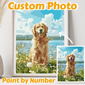 Custom Paint by Number Kit, Custom DIY Dog Painting Kit, Paint by Number Kit Adult, DIY photo painting, Christmas 2025 DIY Holiday Keepsake