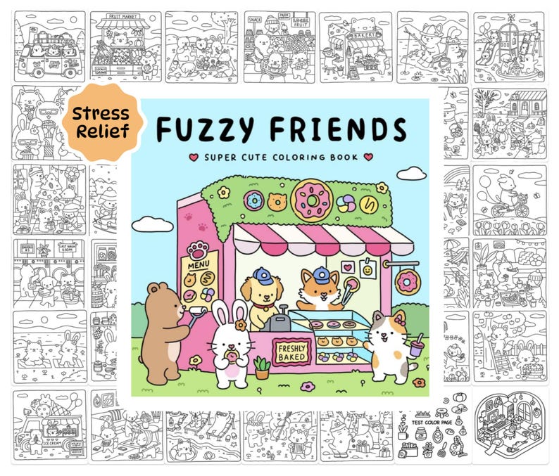 Coco Wyo Digital Coloring Book Bundle, 270+ Comfy Cute Coloring Pages ...