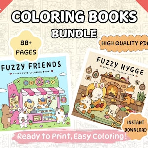 Gemütliche gemütliche Entspannung Malseite, 88 Ausmalseiten von Coco Wyo, Vivi Tinta Fuzzy Hygge Malbuch zum ausdrucken, Malbuch, zum Ausmalen