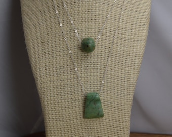 Antique Guatemalan Jade necklace. Handmade, wire wrapped, sustainable, recycled, reused, upcycled. Vintage, gemstone, necklace.