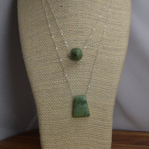 Antique Guatemalan Jade necklace. Handmade, wire wrapped, sustainable, recycled, reused, upcycled. Vintage, gemstone, necklace.