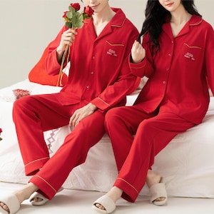 Couple Pajamas Sets, Gifts for the Couple, 100% Cotton, Couple Matching Pajamas,Gift for Family/Women/Men