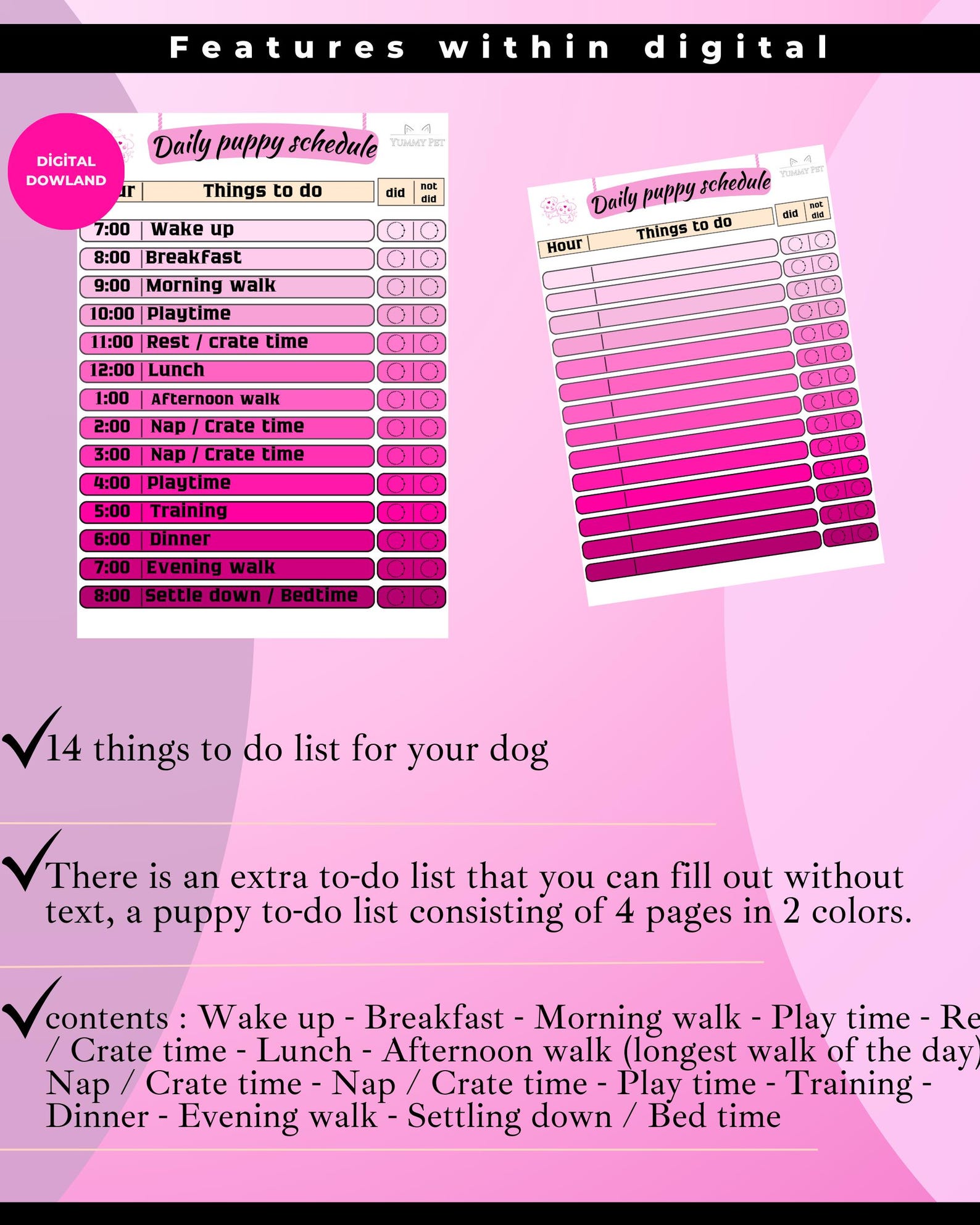 Daily Puppy Schedule,editable Daily Dog Routine,puppy Planner,daily Dog ...