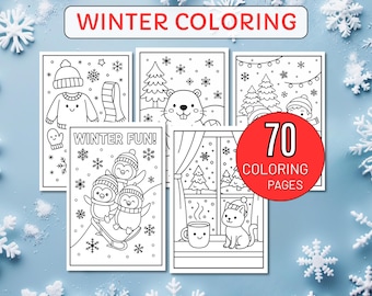 Winter Coloring Pages, Winter Coloring Book, Winter Coloring Sheets, Christmas Coloring Pages, Kids Winter Coloring Pages, Winter Activities