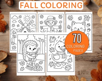 Fall Coloring Pages, Fall Coloring Book, Fall Coloring Sheets, Autumn Coloring Pages, Fall Coloring Pages for Kids, Autumn Activities
