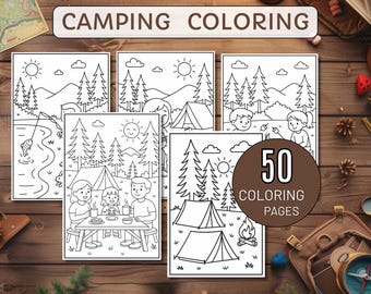Camping Coloring Pages, Camping Coloring Book, Camping Coloring Sheets, Camping Coloring Pages, Camping Activities