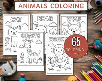 Animals Coloring Pages, Animals Coloring Book, Animals Coloring Sheets, Educational Coloring Pages, Kids Animals Coloring Pages