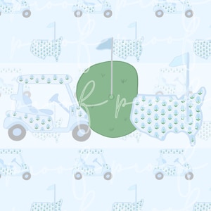 Masters Inspiriert und Golf Floral - Nahtloses Muster nicht enthalten