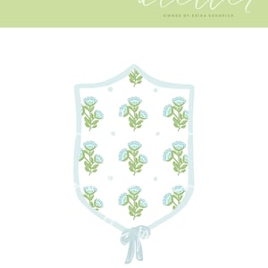 Watercolor Patterned Floral Crest