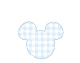 Cabeza de Mickey de cuadros azules