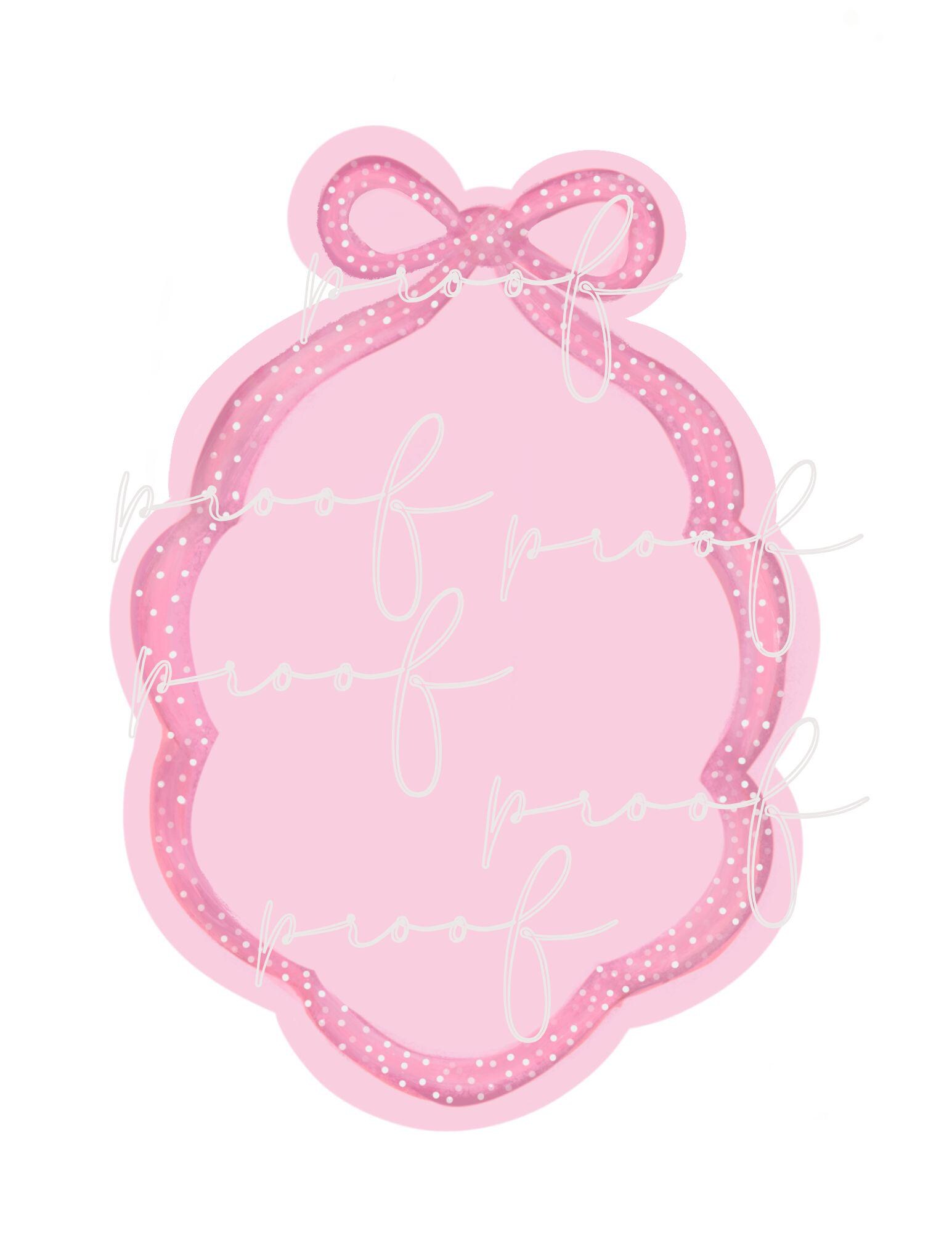 Pink Watercolor Crest