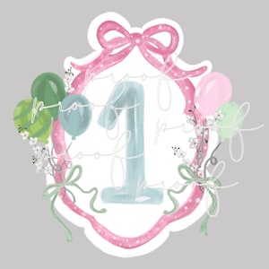 First Birthday Crest