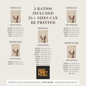 Rabbit portrait poster for entryway — sweet brown bunny artwork captures a vintage charm and warm, inviting atmosphere.