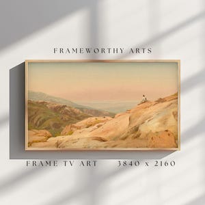 Vintage Summer Beach Frame TV Art, Landscape TV Art, Antique Art for Frame TV, Digital Download, Spring Summer Artwork for Samsumg Frame