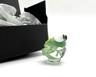 Sage Frog Miniature Glass Figurine