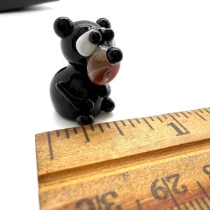 Black Bear Miniature Glass Figurine