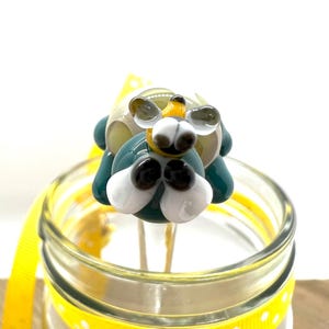 Wintertaling schildpad met kleine bijenhoning motregen toverstaf - uniek - uniek cadeau-idee - schattige tuinbeestjes
